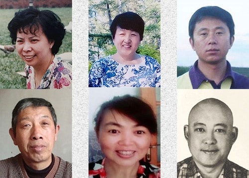 Falun Gong practitioners persecuted to death in July and August 2021 
Upper row (left to right): Zhou Xianwen, Fu Guihua, Sun Xiujun
Lower row (left to right): Chu Liwen, Ma Ying, Guo Qi